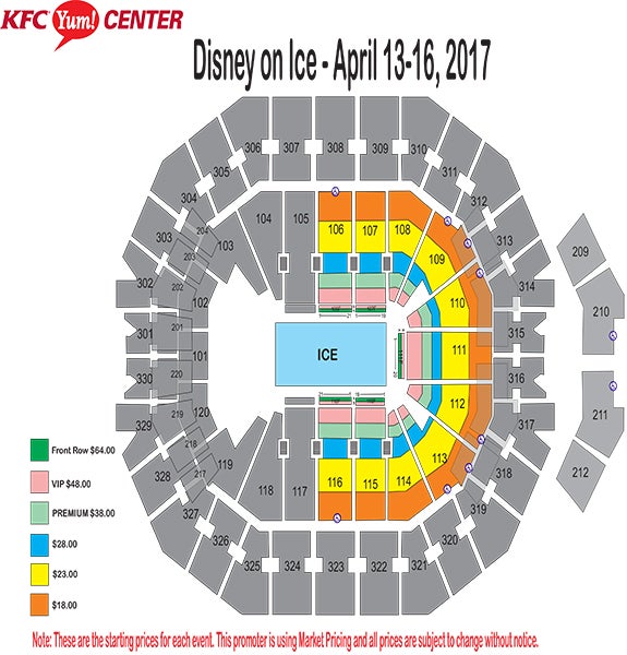 Kfc Yum Center Seating Chart Suites Lcm Ua Org