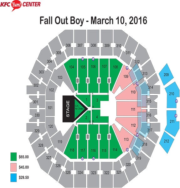 Yum Center Seating Chart