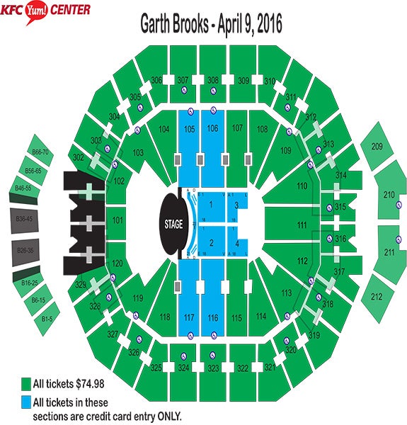 Yum Center Seating Chart Chris Stapleton