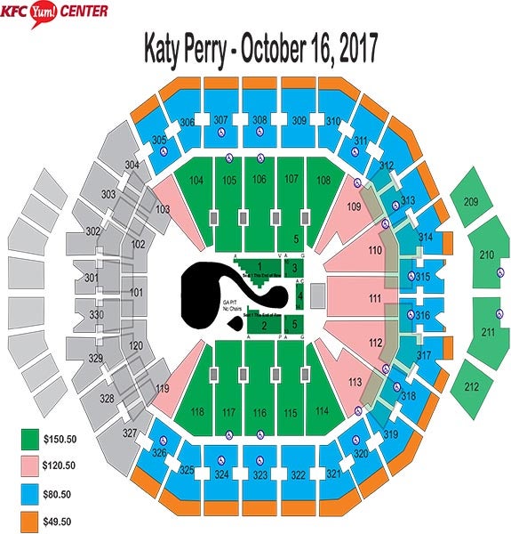 Seating Charts KFC Yum! Center
