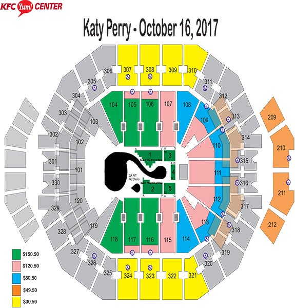 Seating Charts KFC Yum! Center