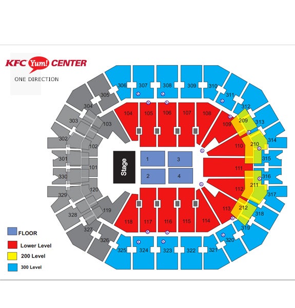 Kfc Yum Center Seating Chart With Rows