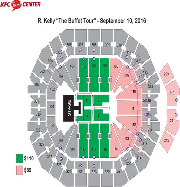 Kfc Yum Center Arena Seating Chart