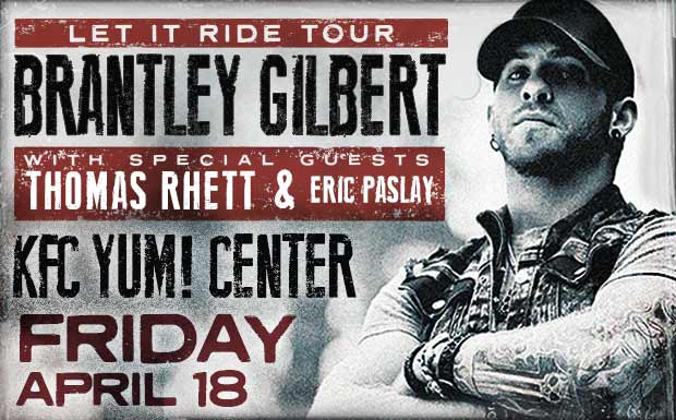 Brantley Gilbert "Let it Ride Tour" with Special Guests Thomas Rhett and Eric Paslay