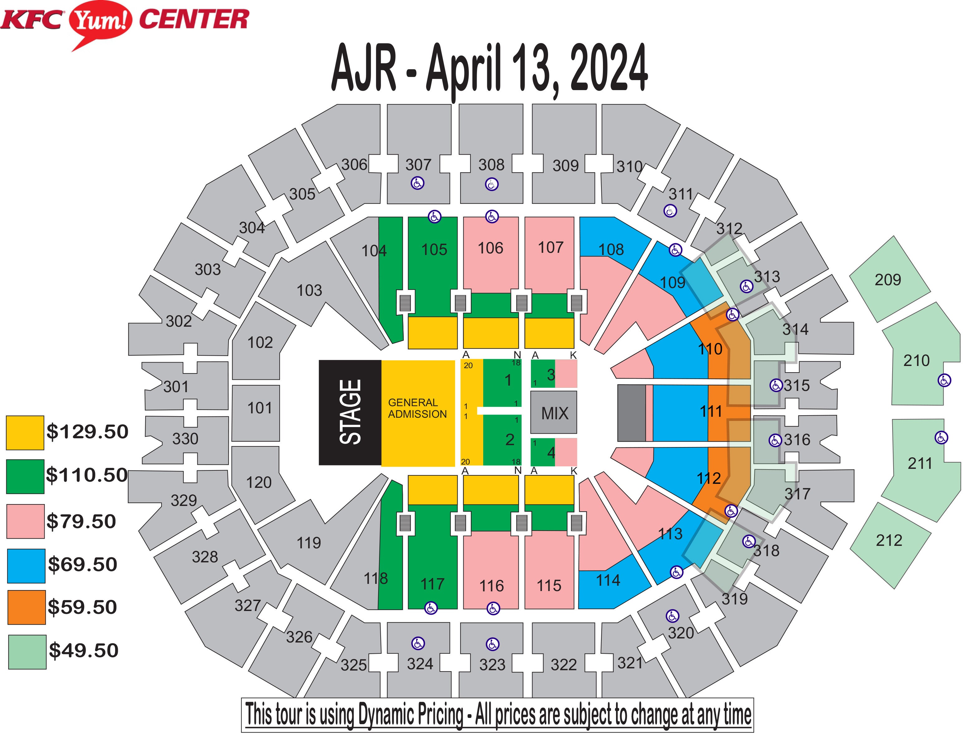 Kfc Yum Center Seating Chart Matttroy