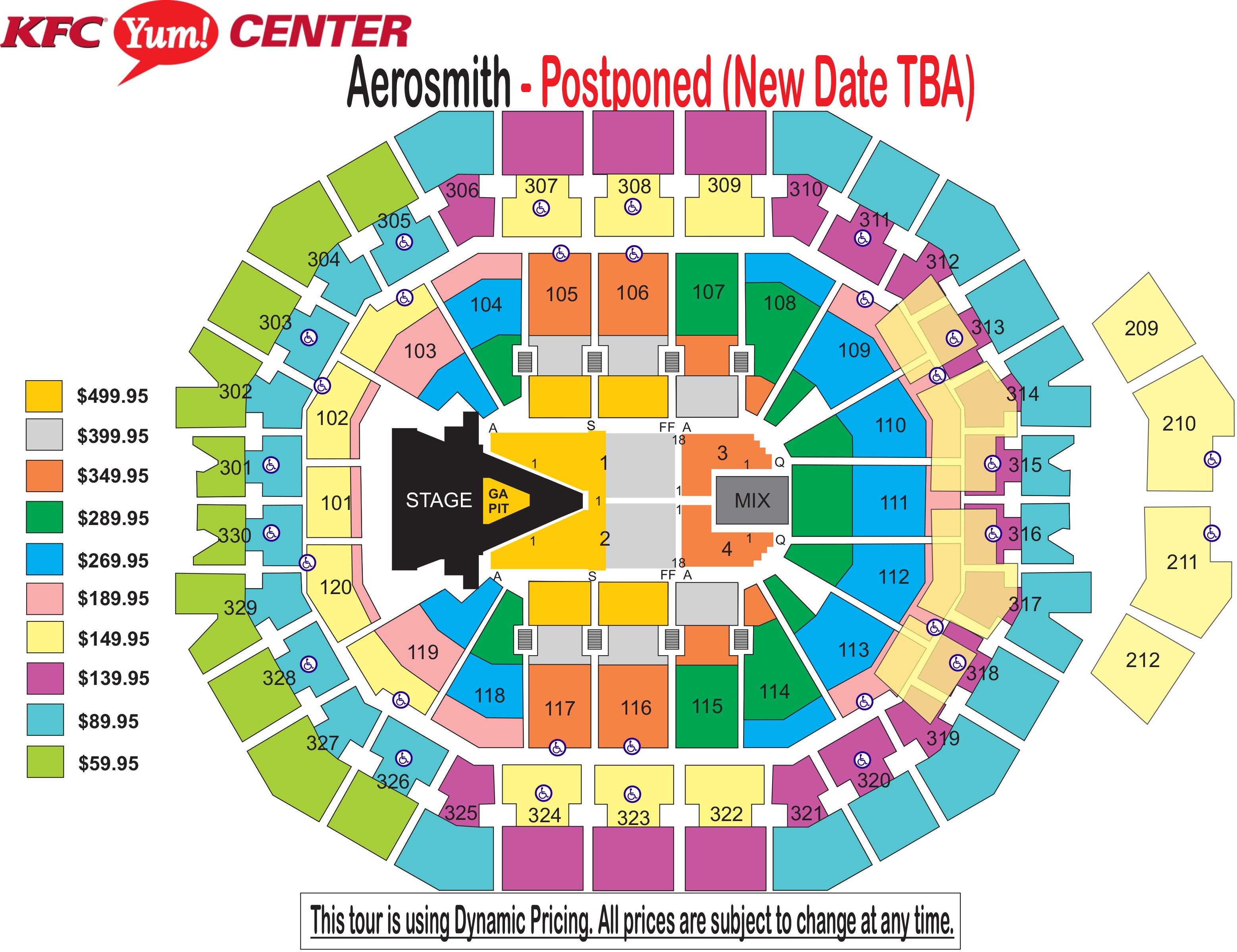 Seating Charts Kfc Yum Center