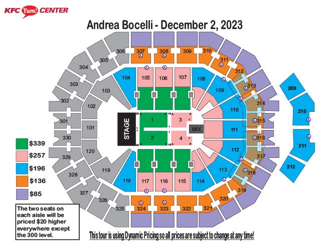 Andrea Bocelli Live In Concert KFC Yum! Center
