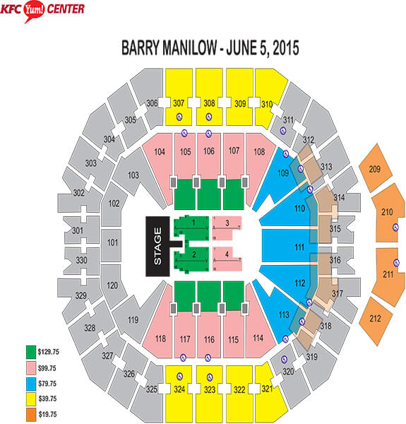 Barry Manilow Vegas Seating Chart