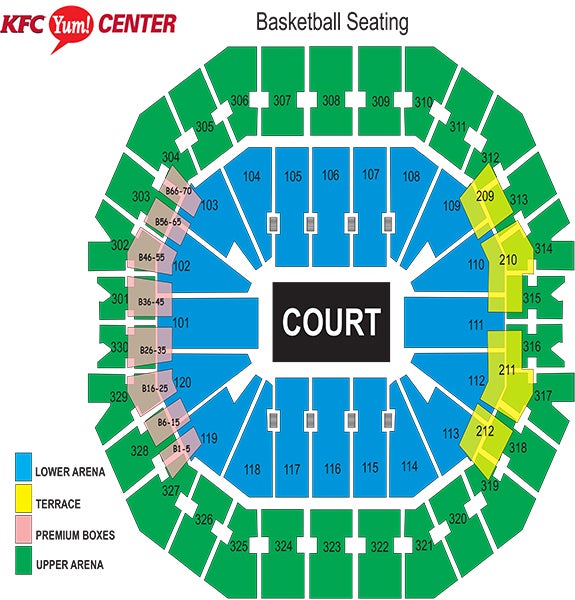 Louisville Kfc Yum Center Seating Chart