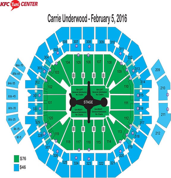 Seating Chart For Carrie Underwood