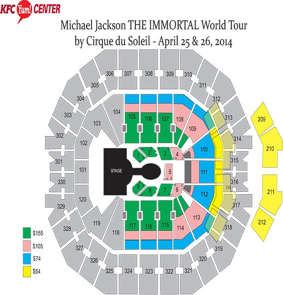 Michael Jackson Seating Chart