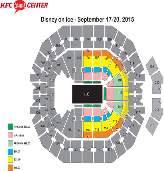 Kfc Yum Center Seating Chart View