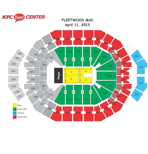 Fleetwood Mac Seating Chart