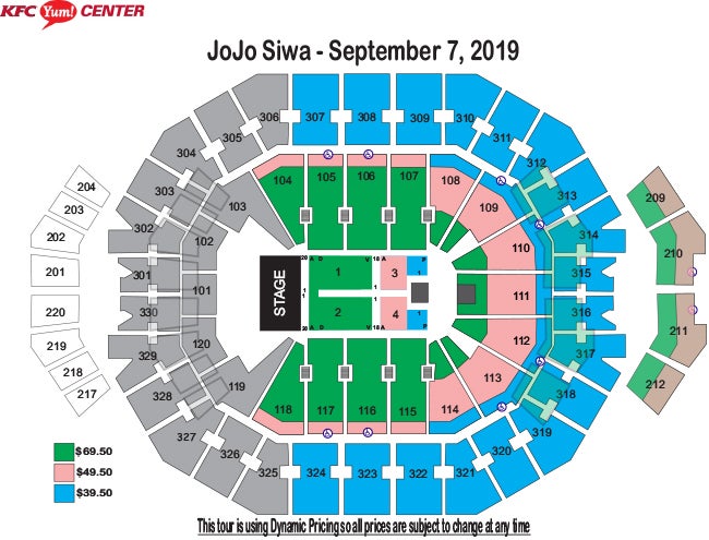 Louisville Ky Yum Center Seating Chart