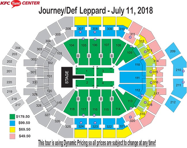 seating charts kfc yum center pepsi center seating chart with seat numbers