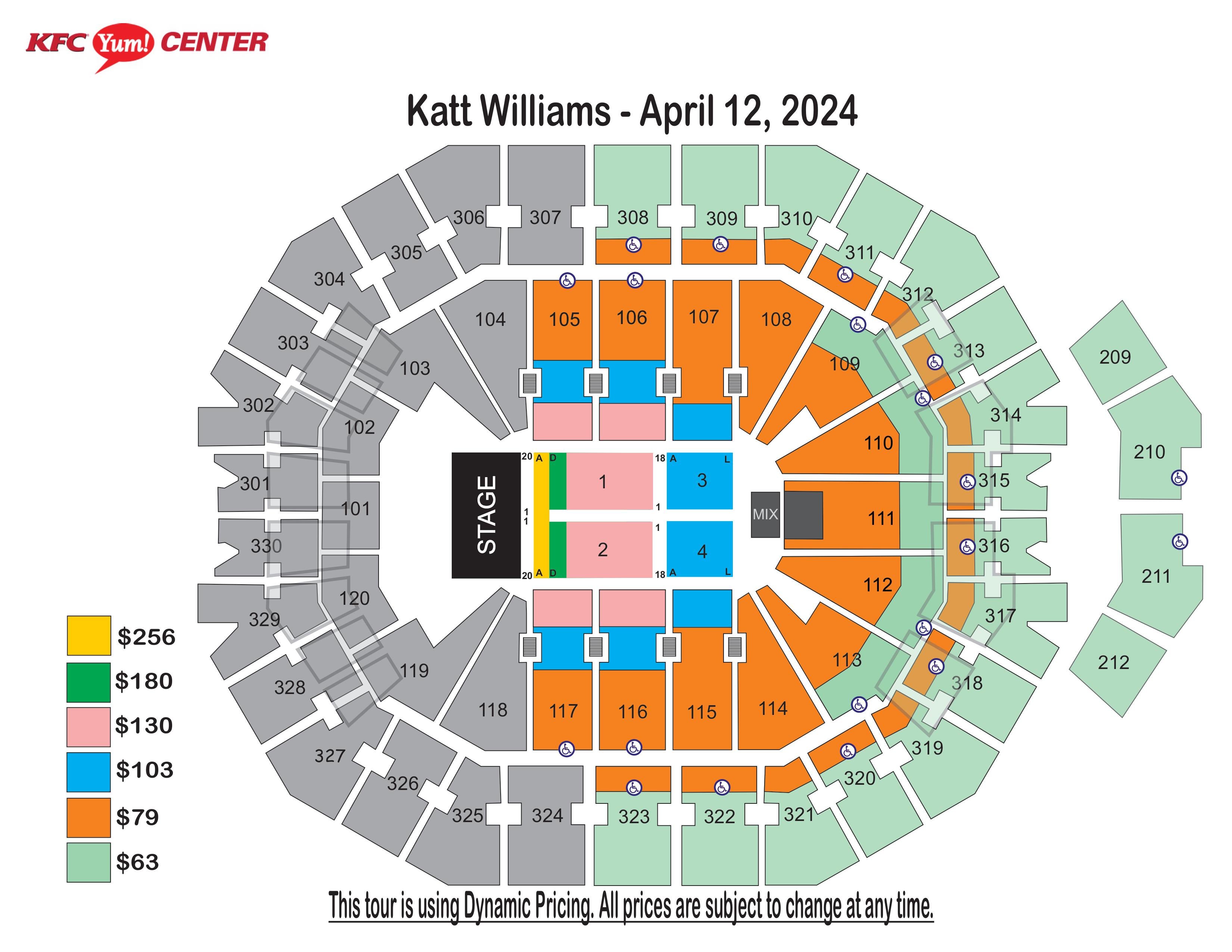 Seating Charts Kfc Yum Center