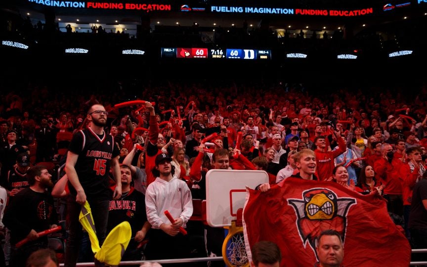 KFC Yum! Center with Irwin Seating Millennium and Marquee chairs and  telescopic platforms with nose mount seating