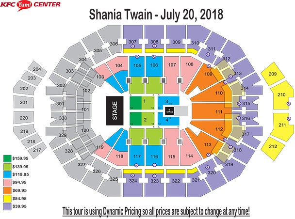 long center seating chart