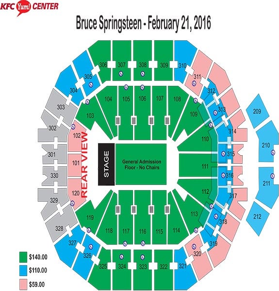 Bruce Springsteen Seating Chart