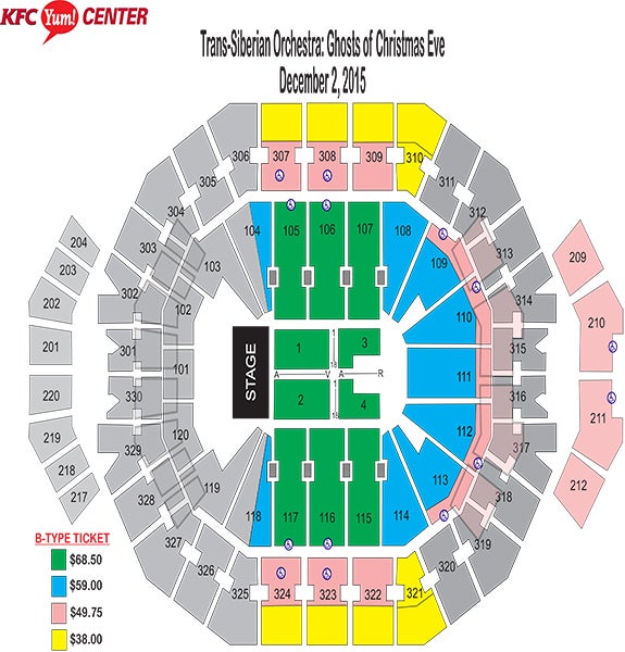 Seating Chart For Trans Siberian Orchestra