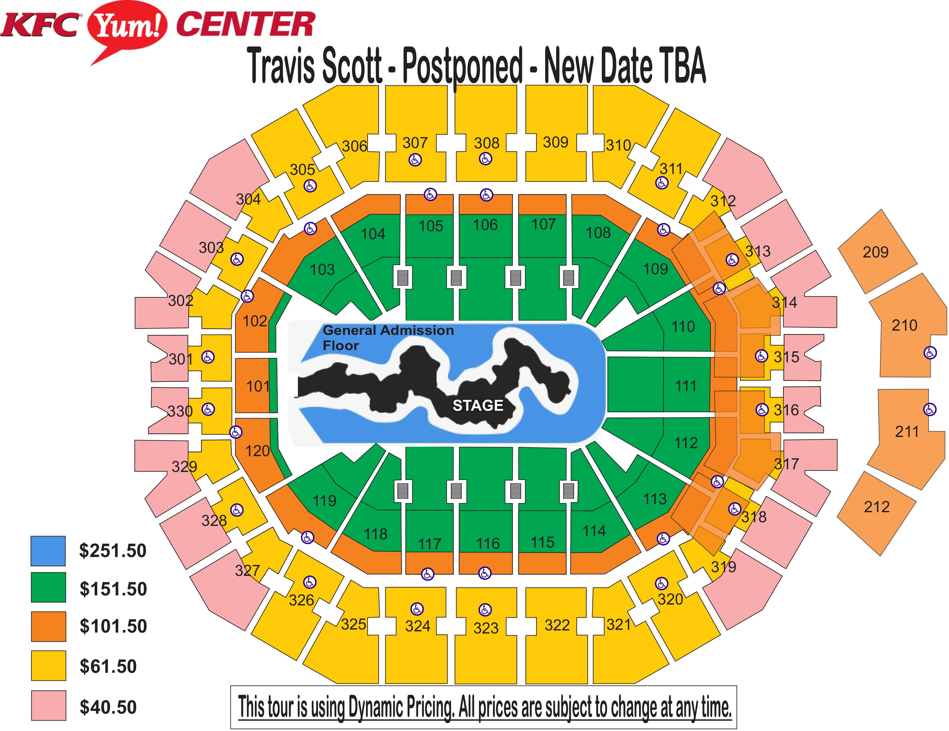 Seating Charts Kfc Yum Center