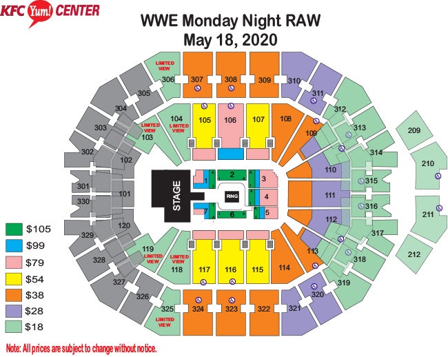 Seating Charts KFC Yum! Center