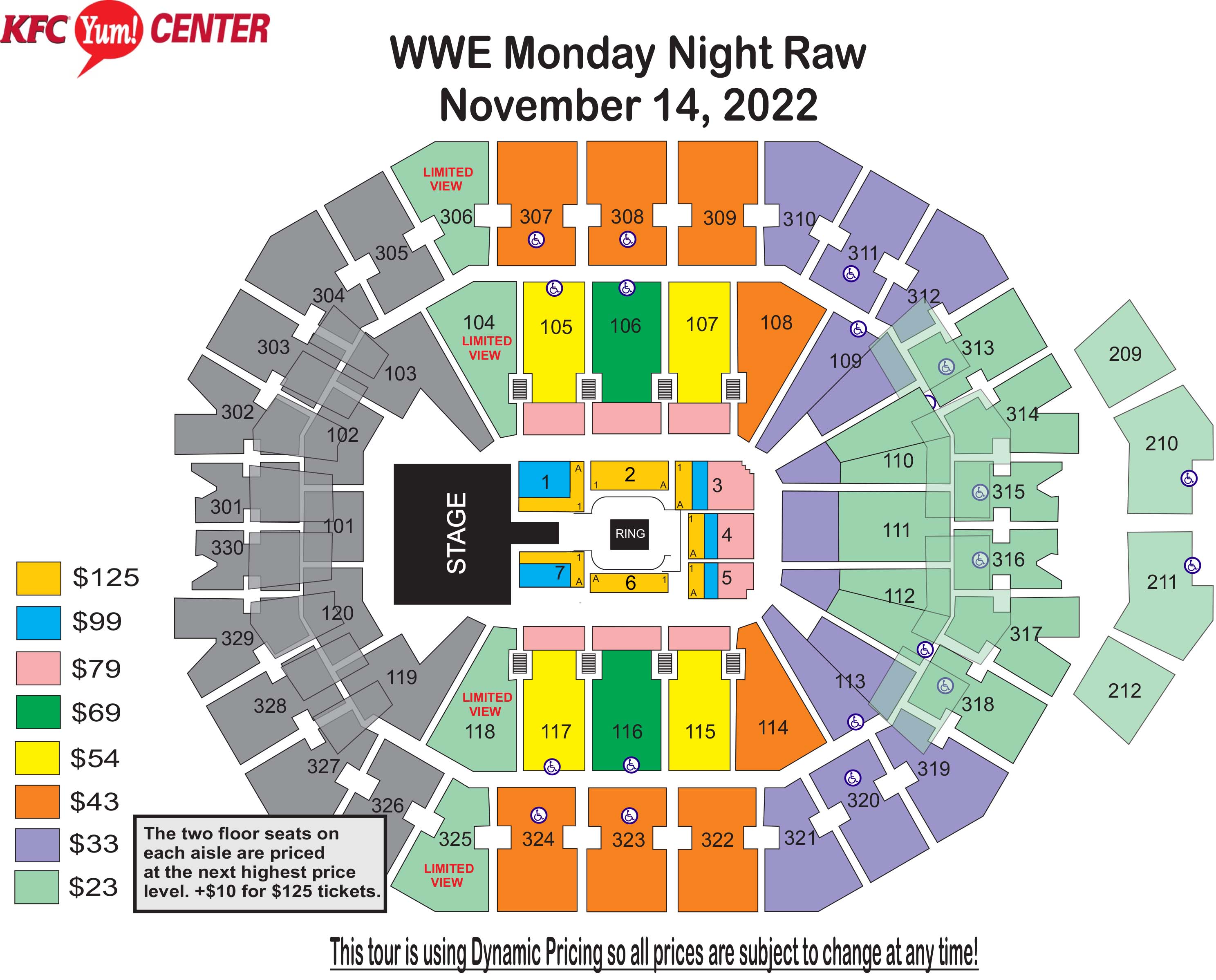 WWE Monday Night RAW KFC Yum! Center
