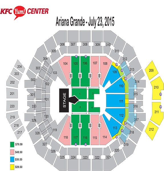 Ariana Grande Concert Seating Chart